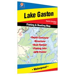 North Carolina Gaston Lake Fishing Hot Spots Map