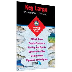 Florida Key Largo - Plantation Key to Card Sound Fishing Hot Spots Map