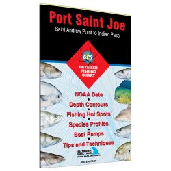 Florida Port Saint Joe - St Andrew Pass to Indian Pass Fishing Hot Spots Map