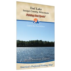 Wisconsin Teal Lake/Teal River Flowage (Sawyer Co) Fishing Hot Spots Map