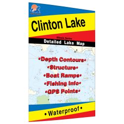 Illinois Clinton Lake (Illinois) Fishing Hot Spots Map