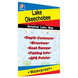Florida Okeechobee Lake Fishing Hot Spots Map