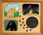 Bear and Bear Tracks Picture Frame