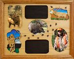 Bow Hunting Elk Montage Picture Frame