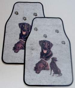 Chocolate Labs Car Mats