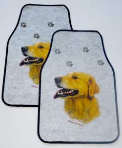 Golden Retriever - Head Car Mats