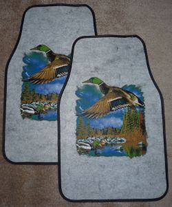 Mallard Duck Gray Car Mats
