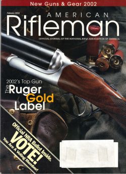 Vintage American Rifleman Magazine - February, 2002 - Very Good Condition