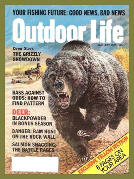 Vintage Outdoor Life Magazine - January, 1975 - Good Condition - Great Lakes Edition