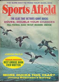 Vintage Sports Afield Magazine - September, 1971 - Good Condition