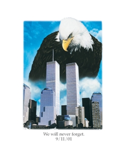 We will Never Forget Eagle 50/50 Tee