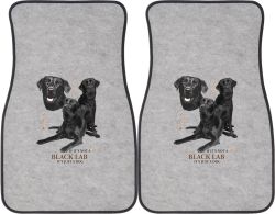 Black Lab Collage Car Mats