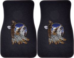 Wolf and Eagle Car Mats