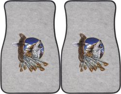 Wolf and Eagle Car Mats