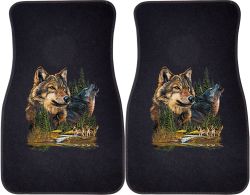 Gray Wolves Car Mats
