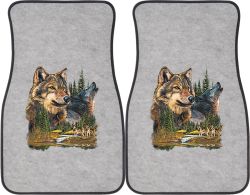 Gray Wolves Car Mats