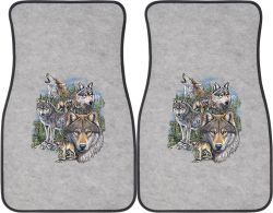 Pack of Wolves in Mountain Car Mats