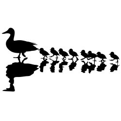 Mother and Ducklings Wall Decal