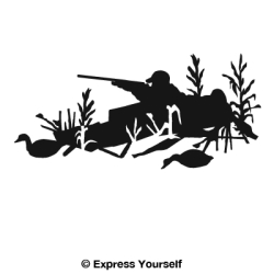Duck Hunting Layout Blind Decal