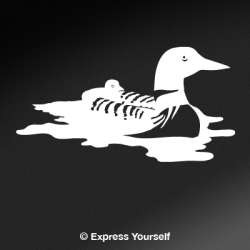 Loon and Chick Decal