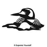 Detailed Loon Wall Decal