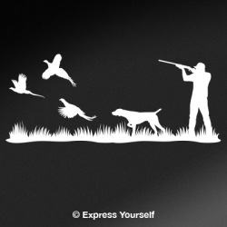 Pheasant Heaven Pointer Mural Decal