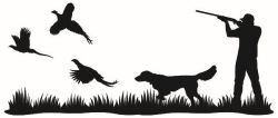 Pheasant Heaven Longhair Pointer Wall Decal