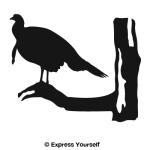 Roosting Turkey Decal