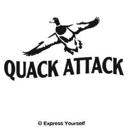 Quack Attack  Duck 4 Decal
