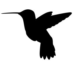 Hummingbird Silhouette Wall Decal