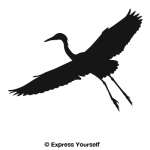 Heron in Flight Wall Decal