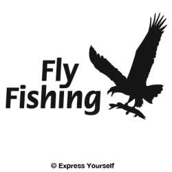 Fly Fishing Eagle Decal
