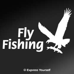 Fly Fishing Eagle Decal