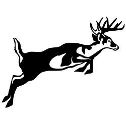 Leaping Whitetail Deer Wall Decal