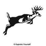 Leaping Whitetail Deer Decal