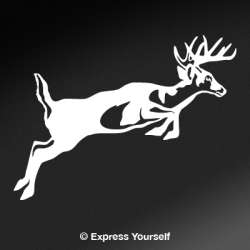 Leaping Whitetail Deer Decal