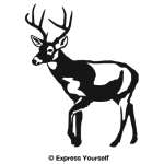 Cautious Buck Wall Decal