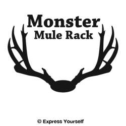 Monster Mule Deer Rack Decal