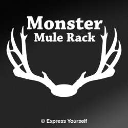 Monster Mule Deer Rack Decal