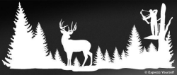 Clear Shot Whitetail Deer Mural Decal