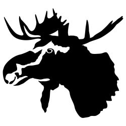 Moose Head Detail Wall Decal