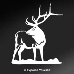 Looking Back Bull Elk Decal