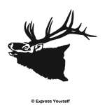 Bugling Bull Elk Wall Decal