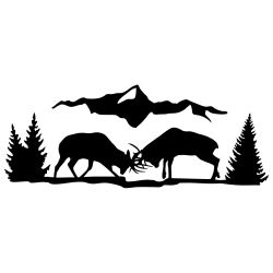 Alpine Elk Battle Wall Decal