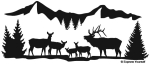 High Country Harem Elk Mural Decal