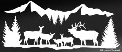 High Country Harem Elk Mural Decal