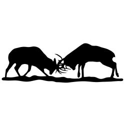 Elk Battle Mural Wall Decal