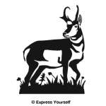 Pronghorn Antelope Detail Wall Decal