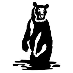 Detailed Grizzly Standing Wall Decal