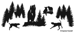 Black Bear Bounty Mural Decal